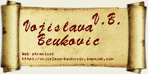 Vojislava Beuković vizit kartica